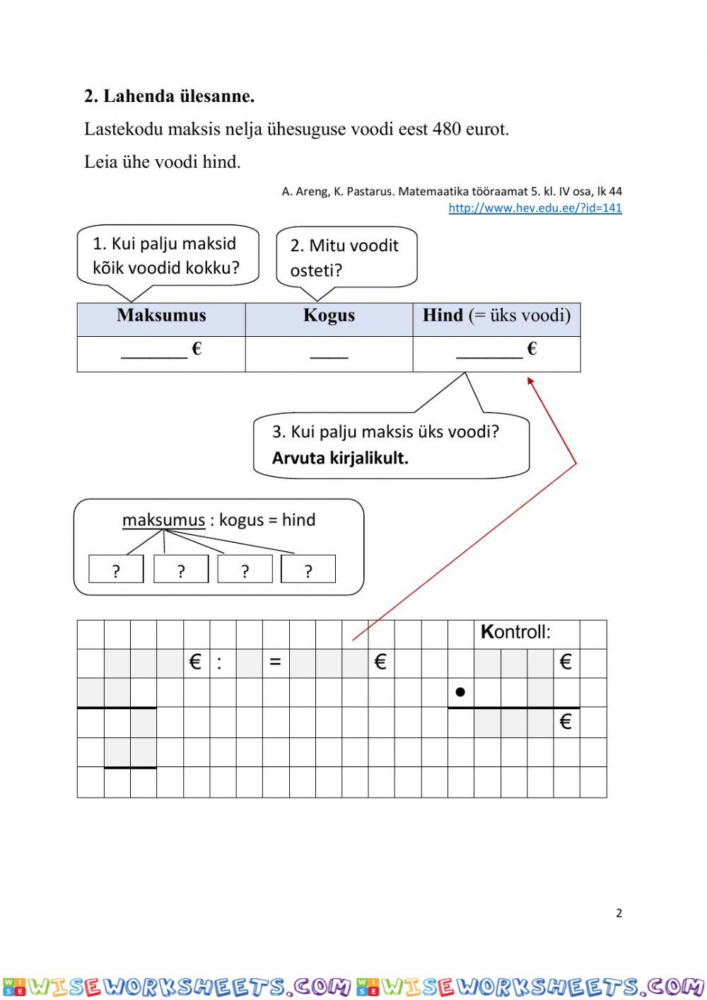 worksheet