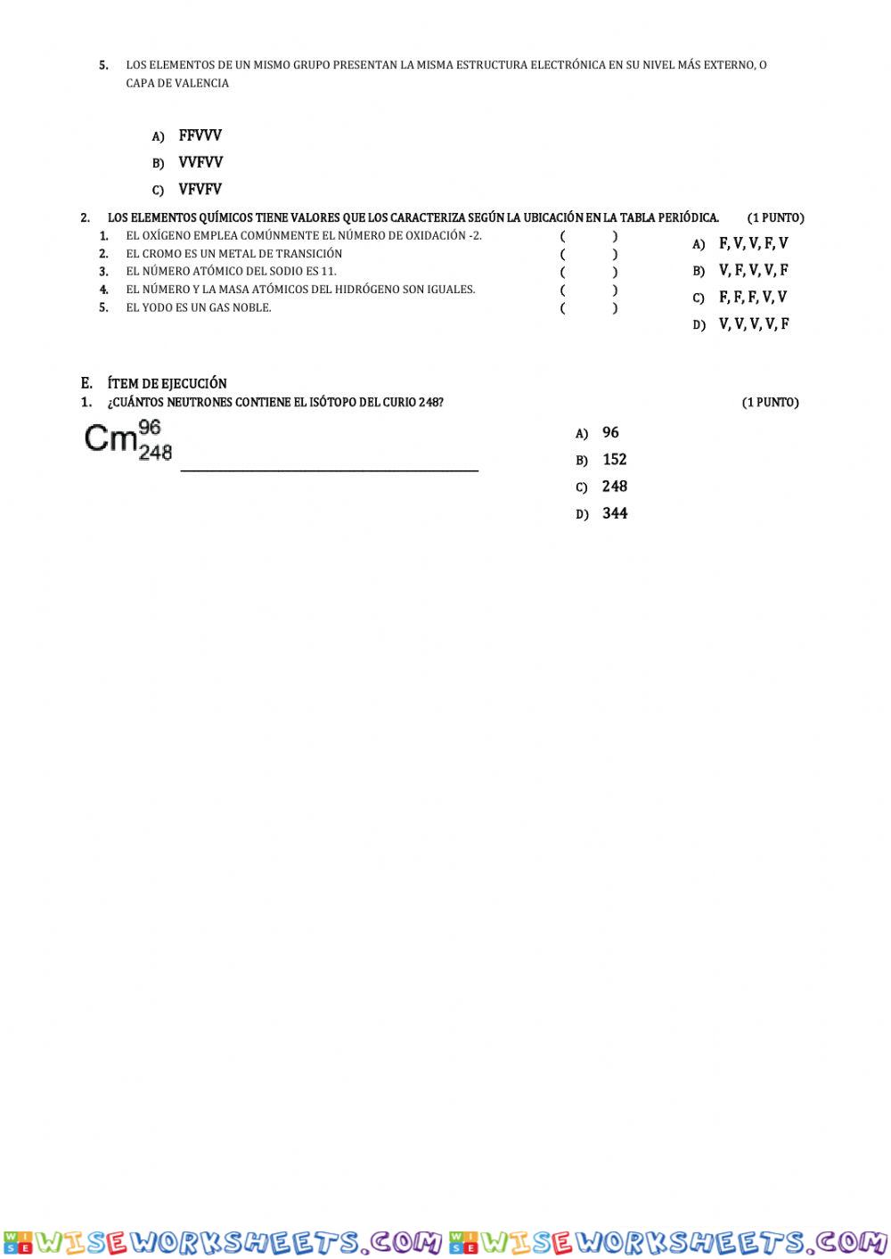 worksheet