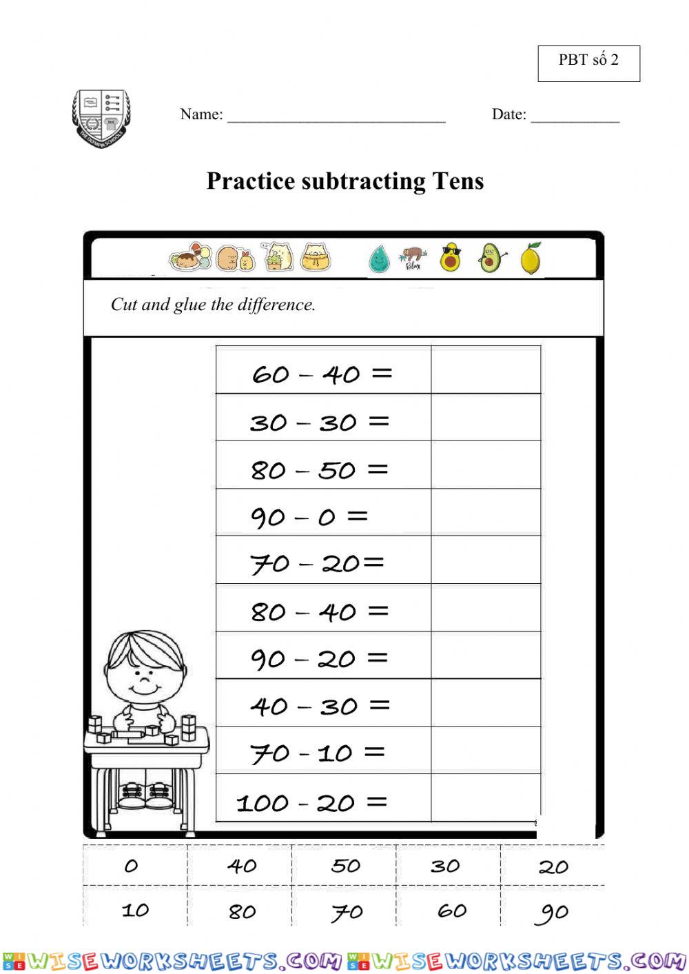 Subtracting Tens (PBT số 2)