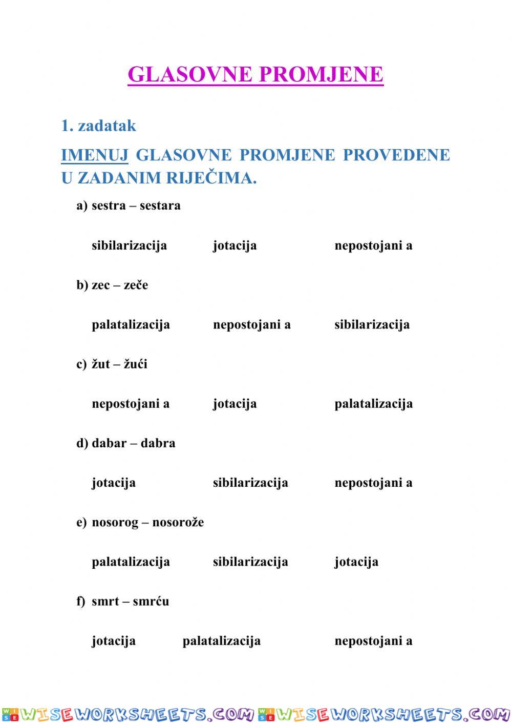 Glasovne promjene - 7.