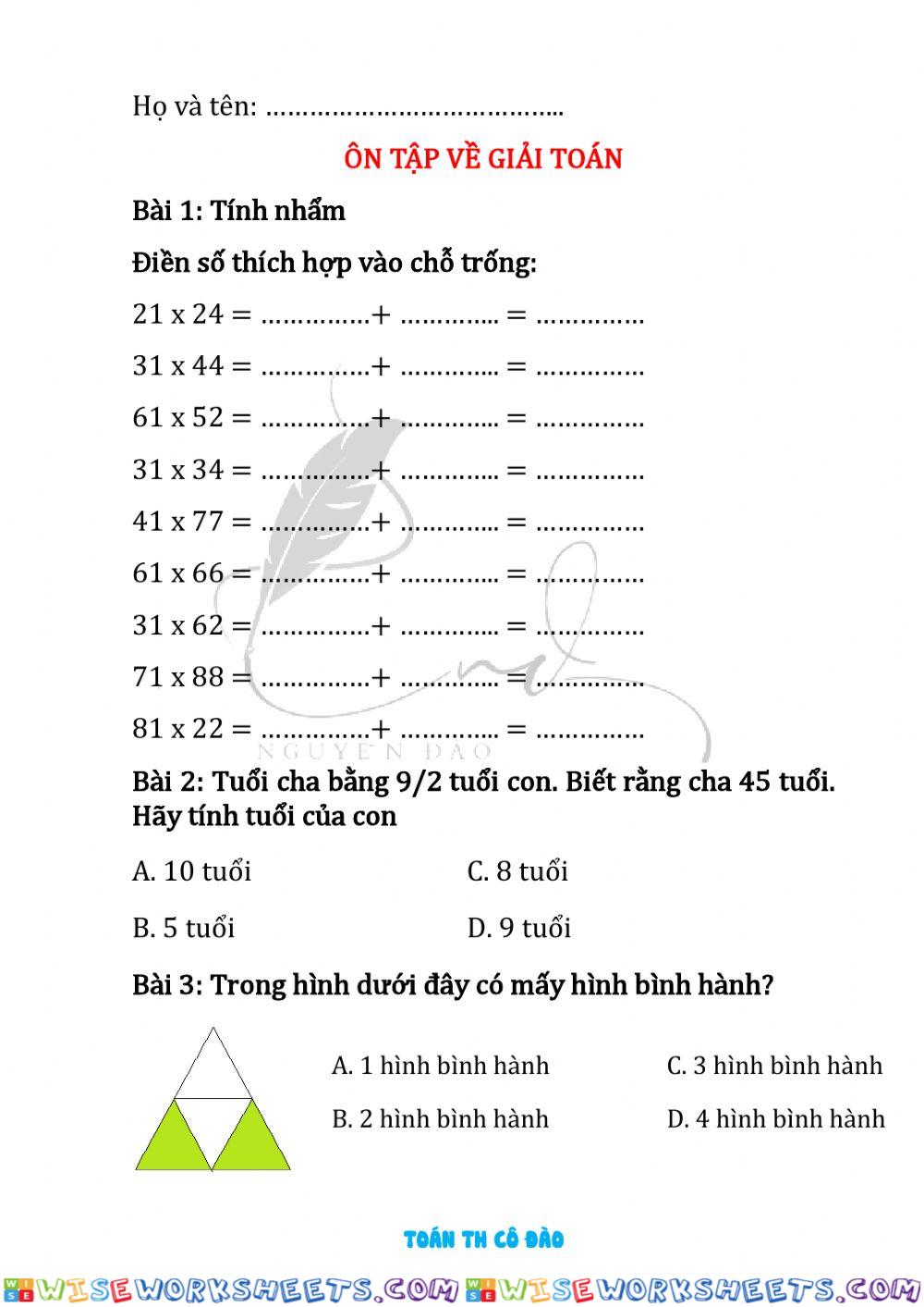 worksheet