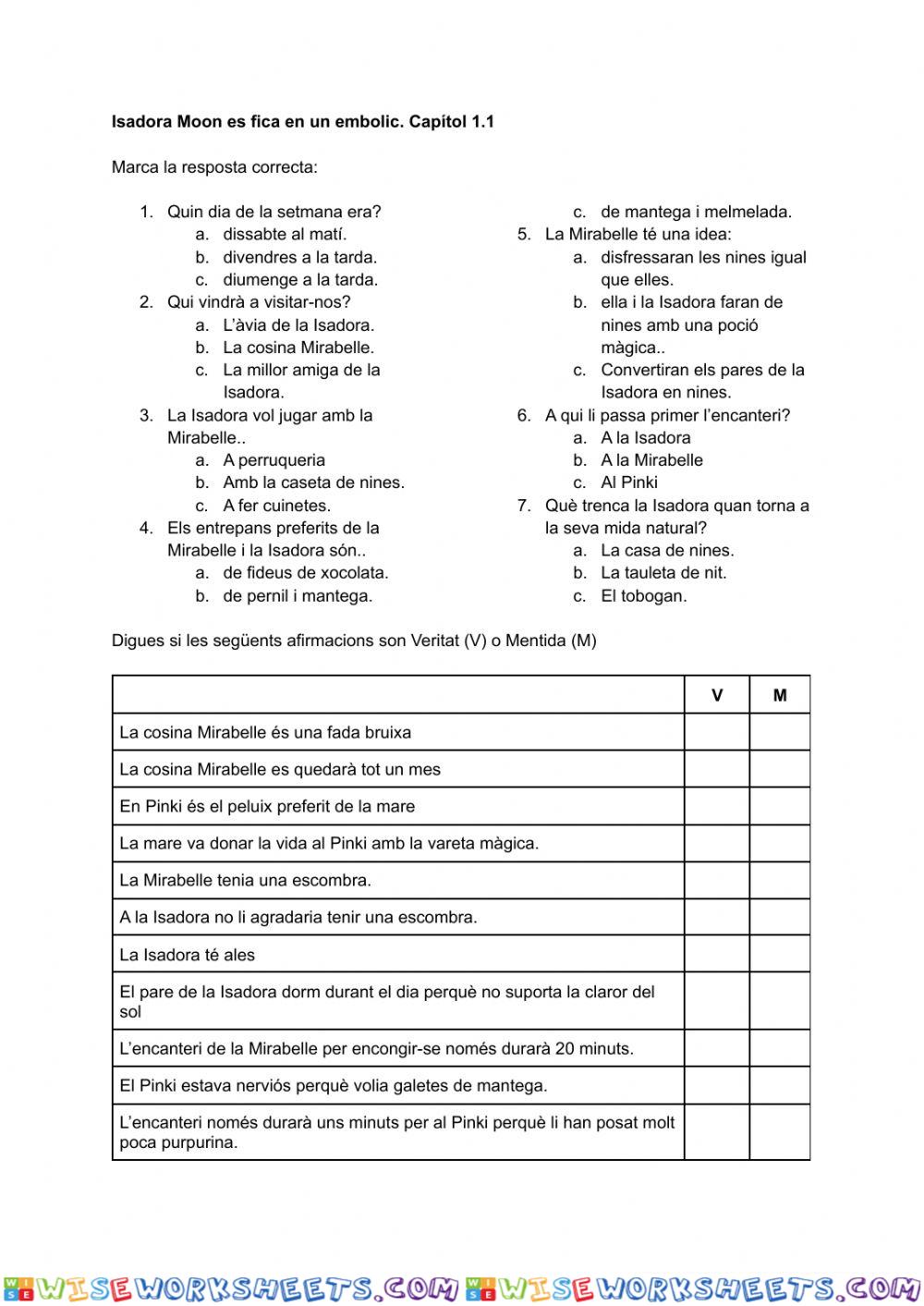 worksheet