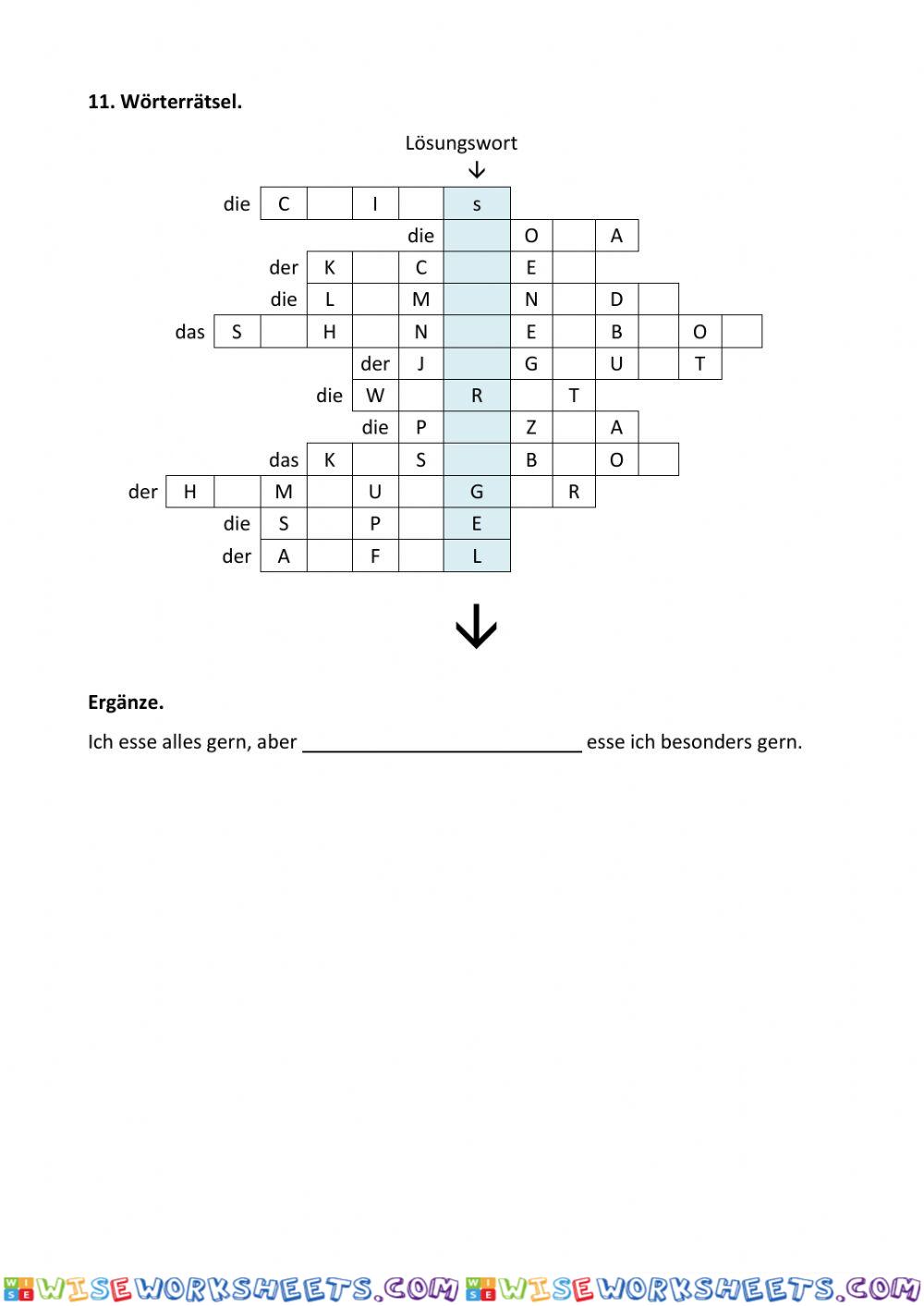worksheet