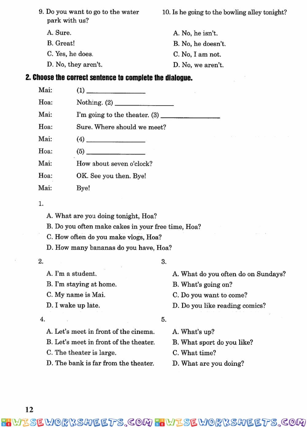 worksheet
