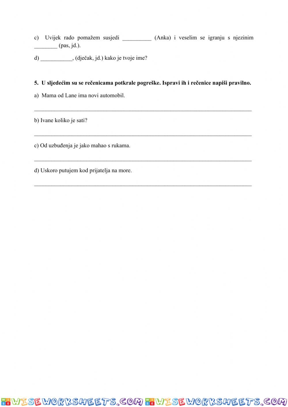 worksheet