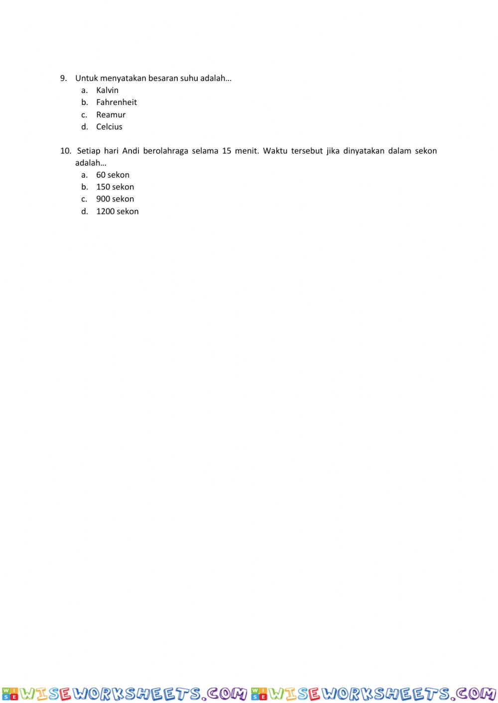 worksheet