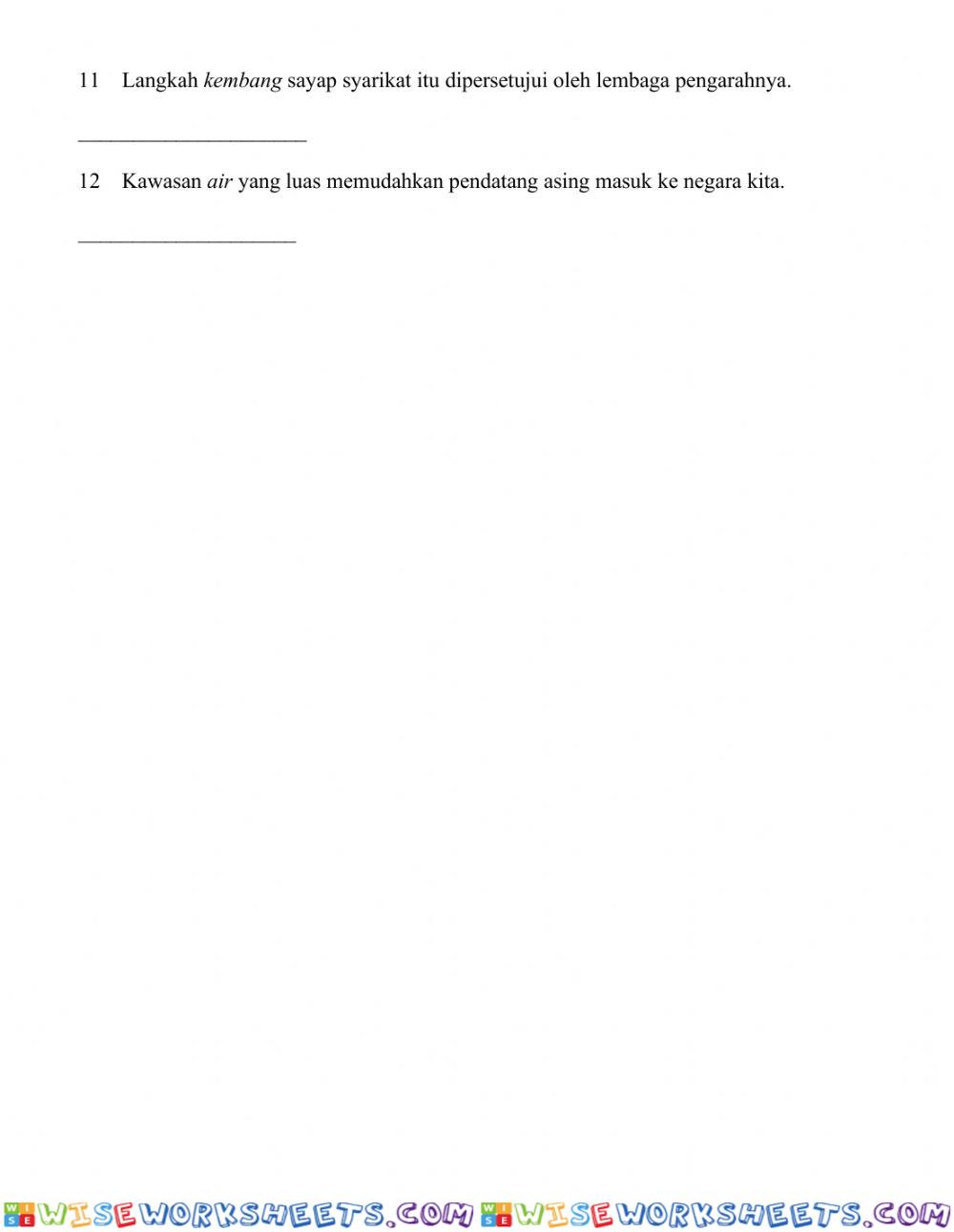 worksheet