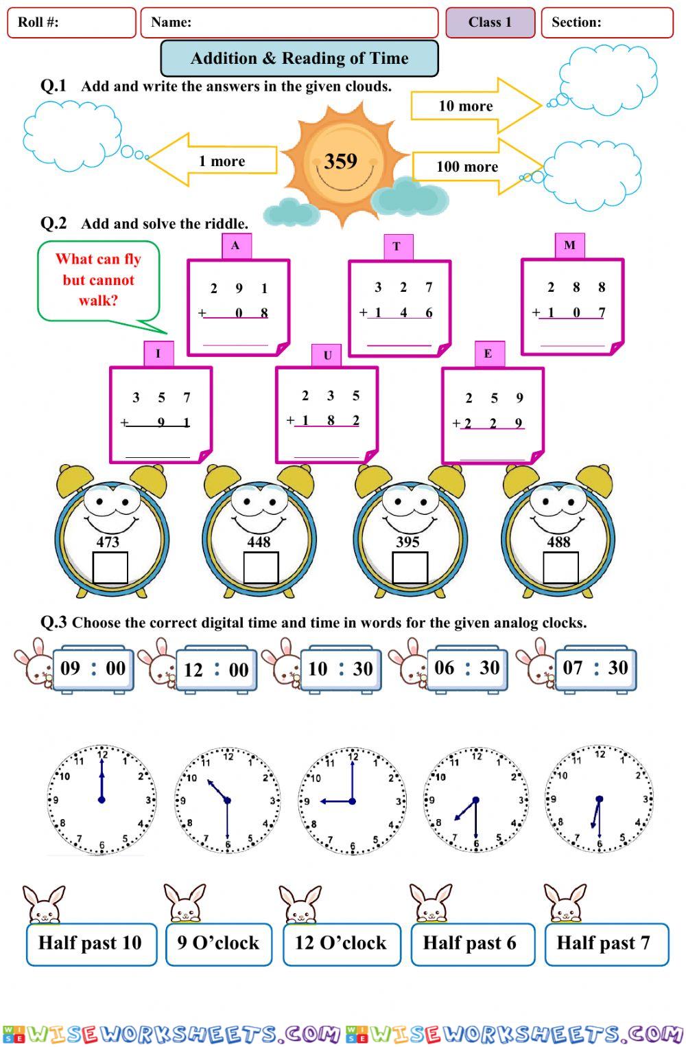 Addition & Time