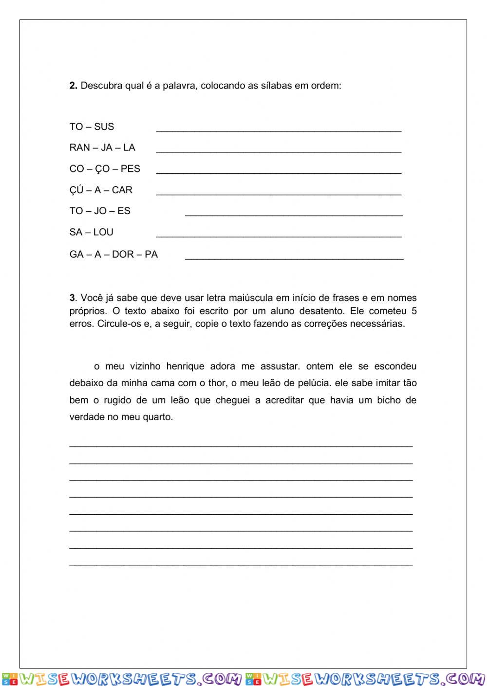 worksheet