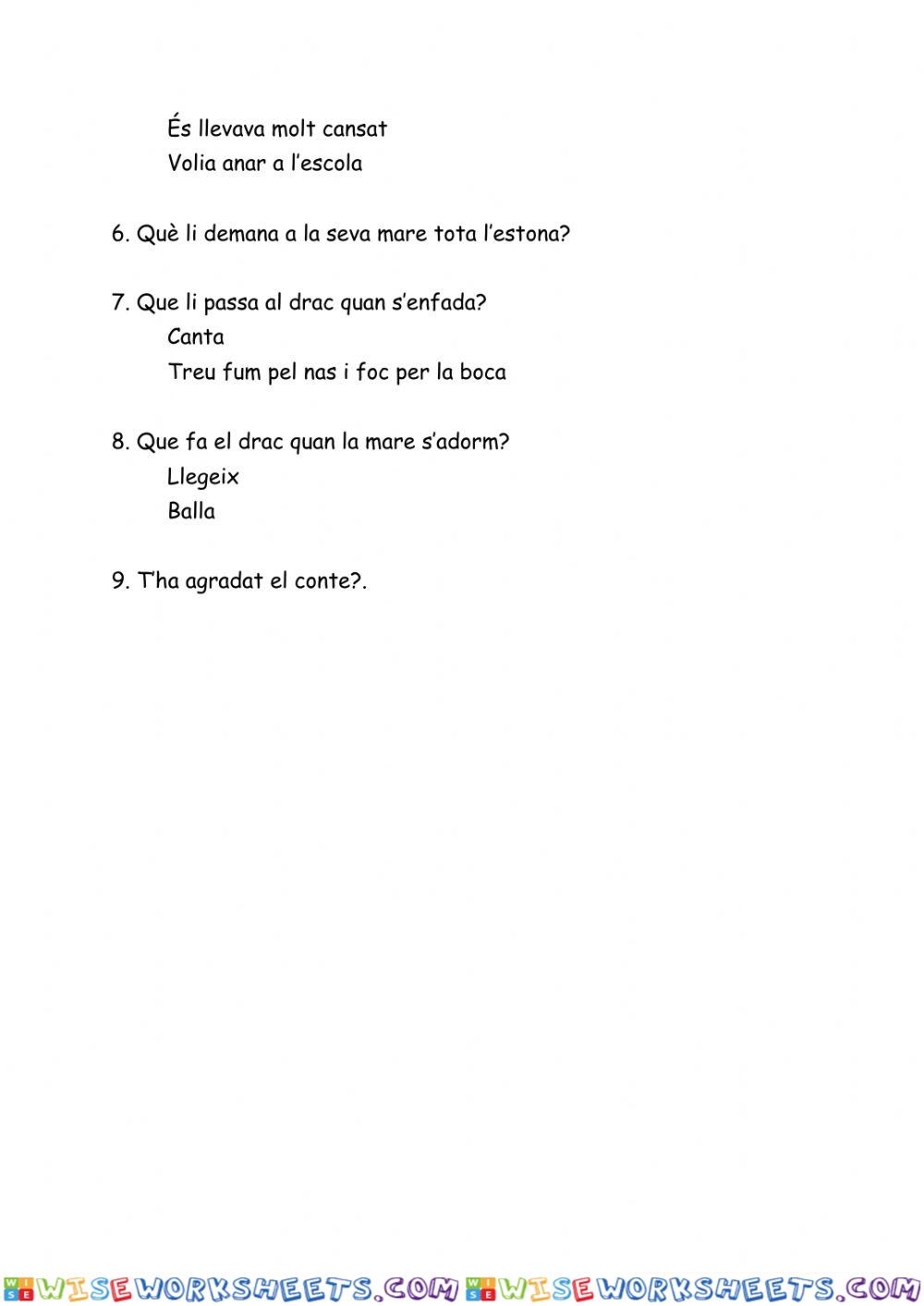 worksheet