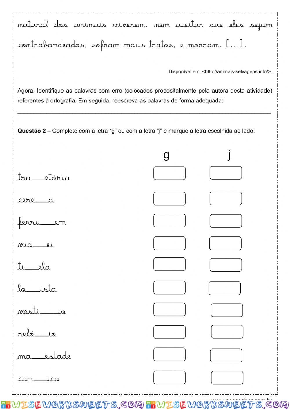 worksheet