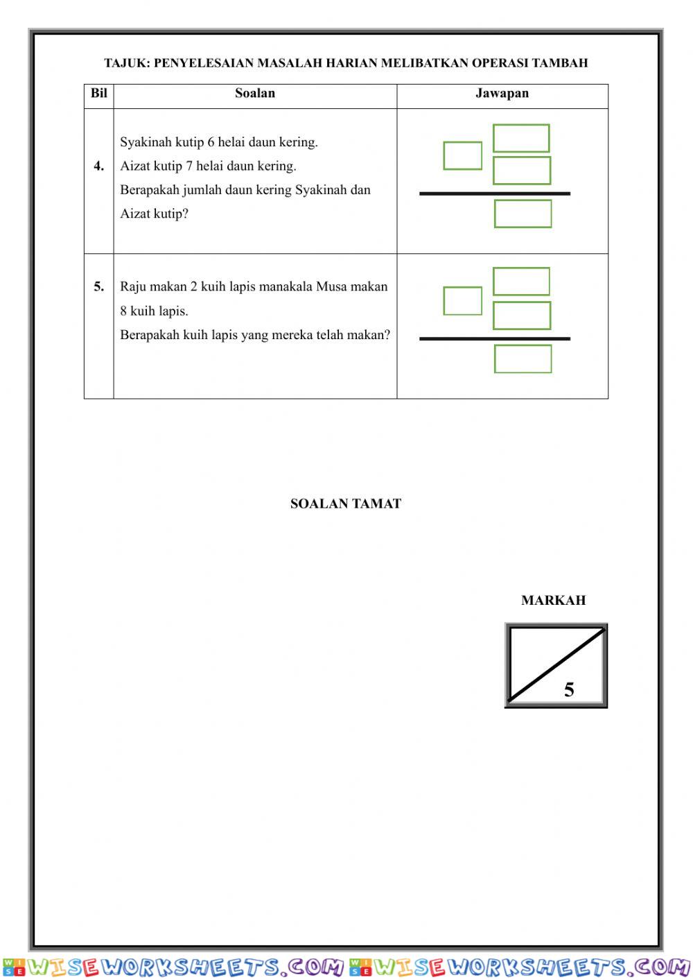 worksheet