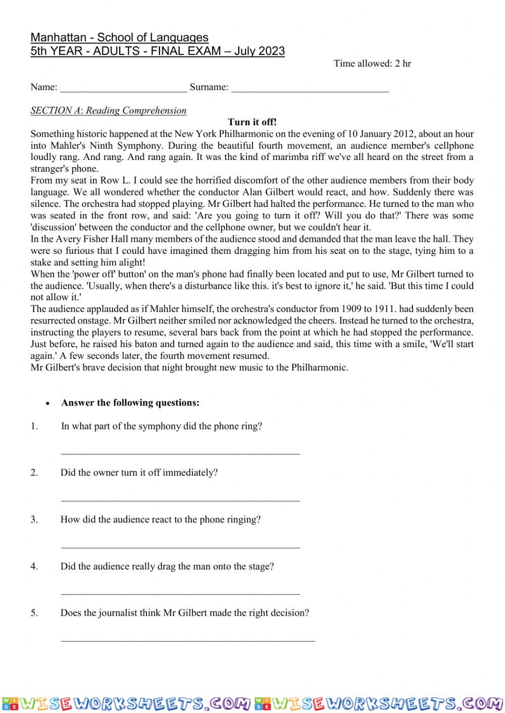 worksheet