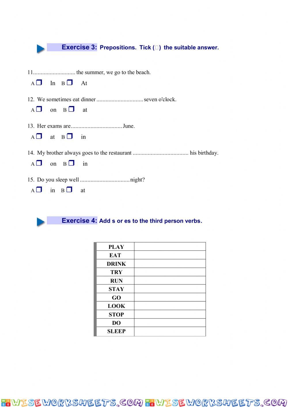 worksheet