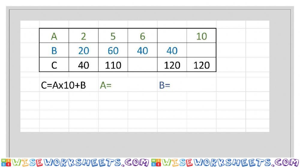 worksheet