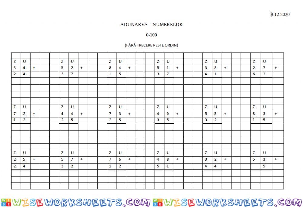 Adunari 0-100 fara trecere