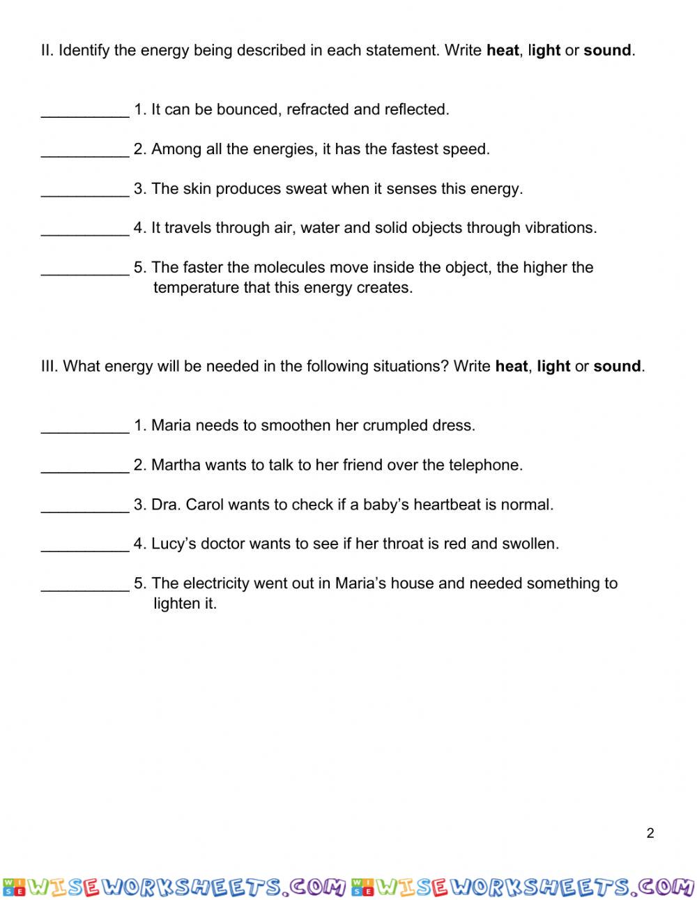 worksheet