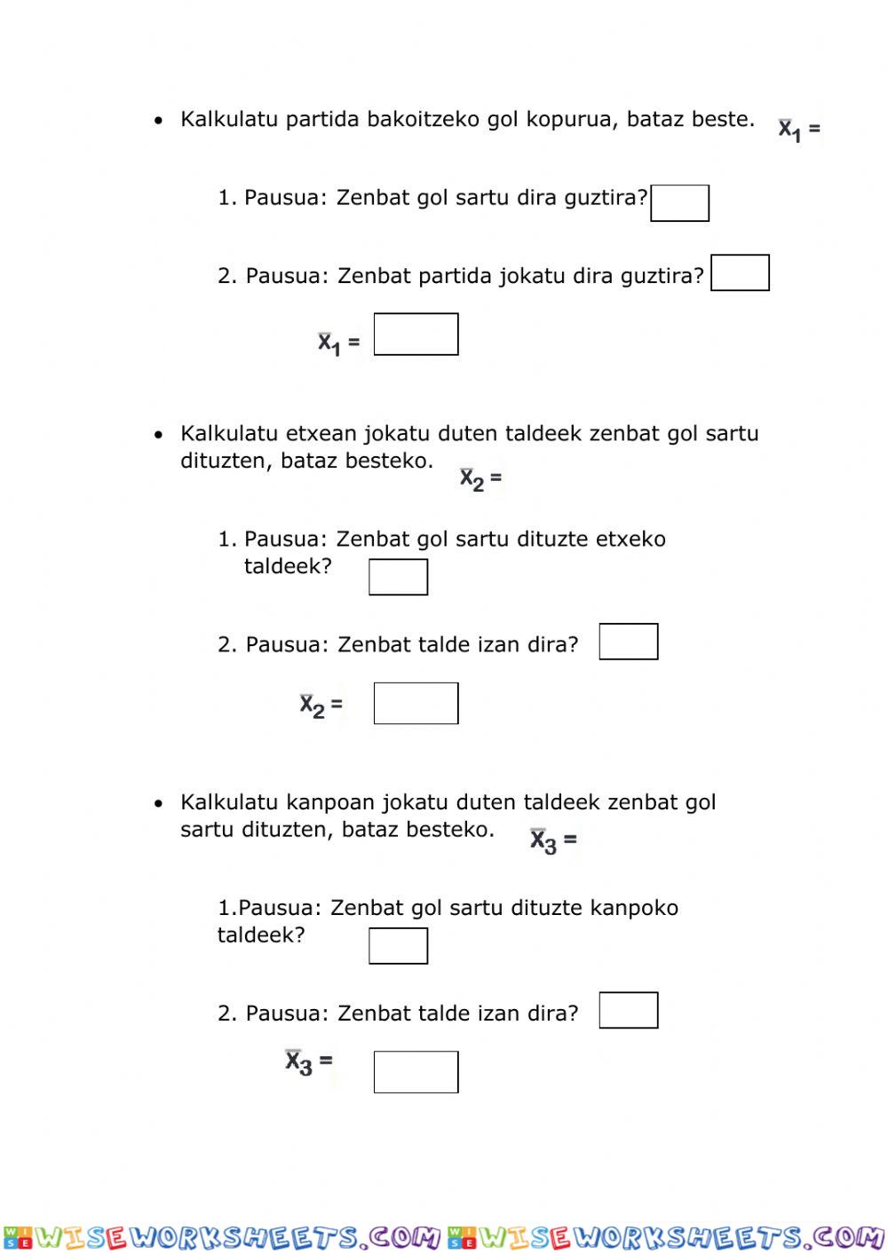 worksheet