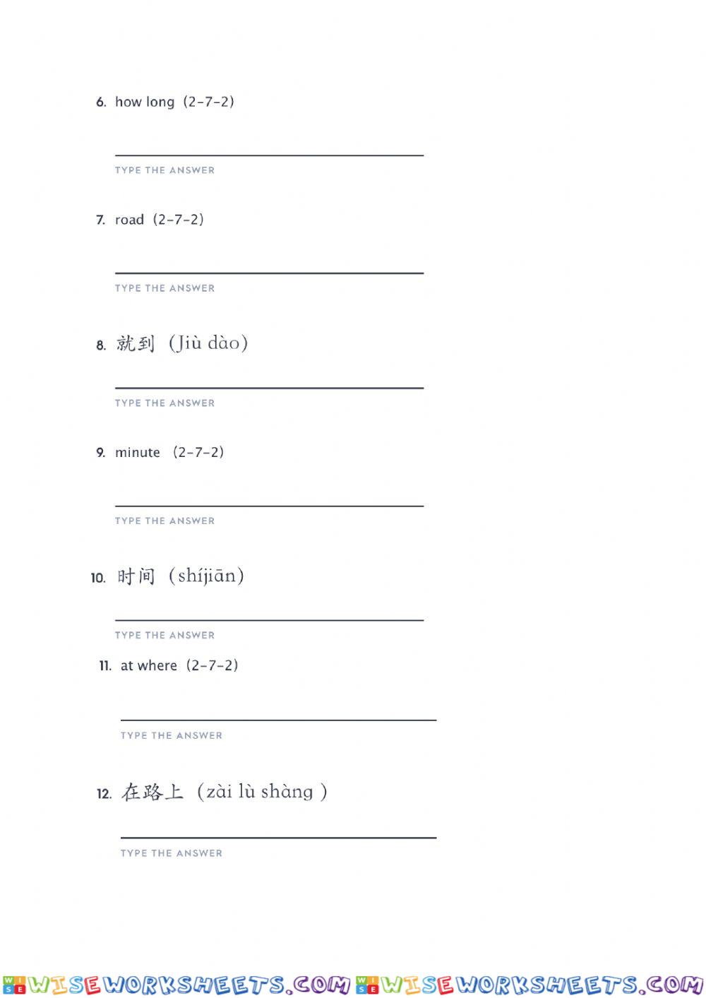 worksheet