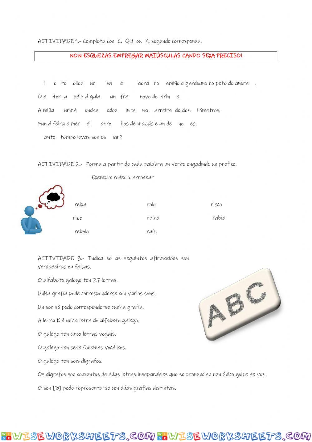 Regras ortográficas xerais e alfabeto