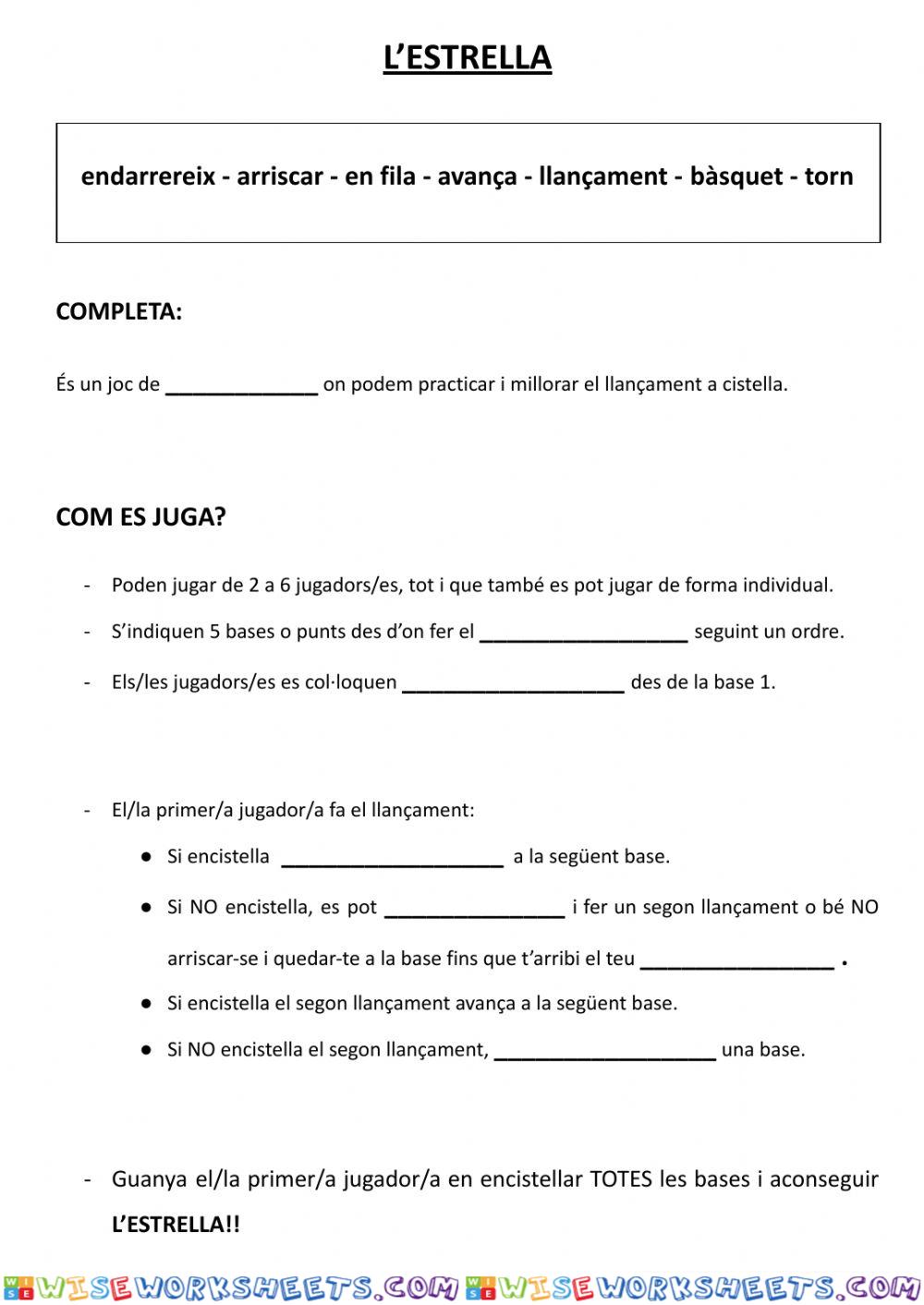 worksheet