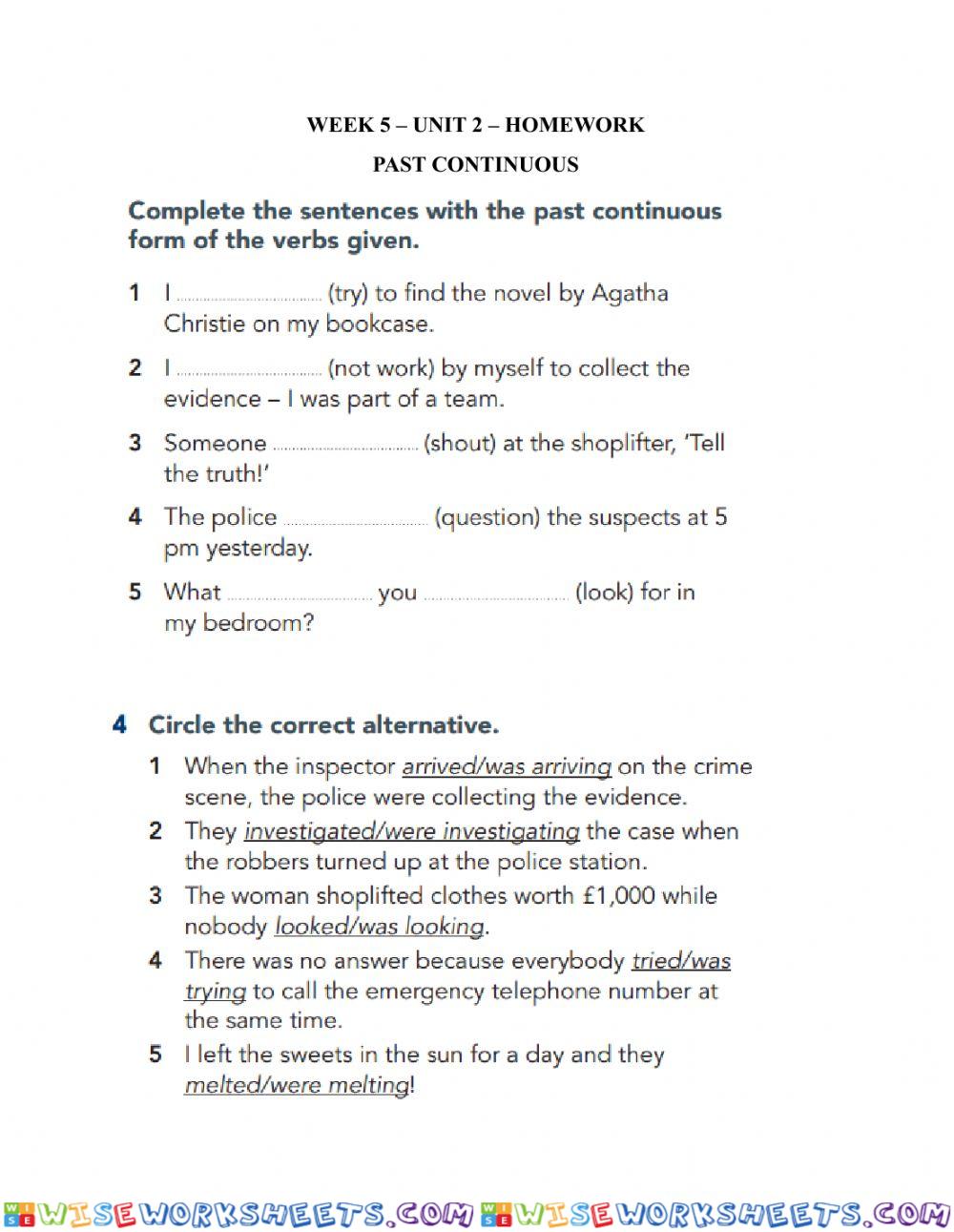 E8 Homework Week 5