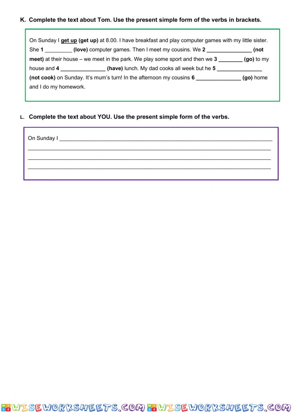 worksheet