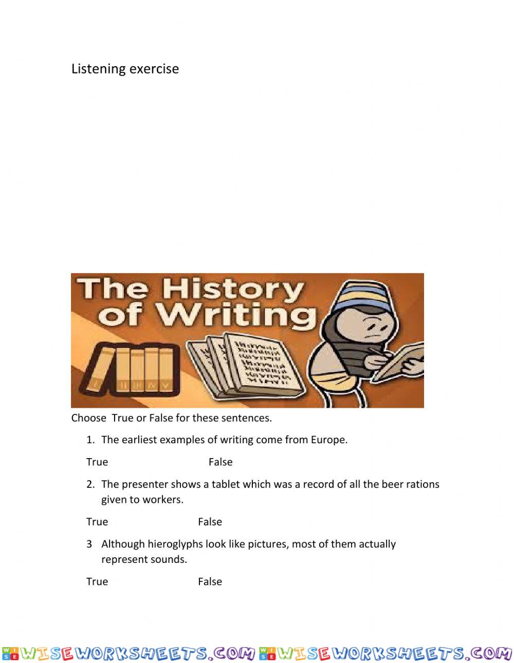 Listening history of writing