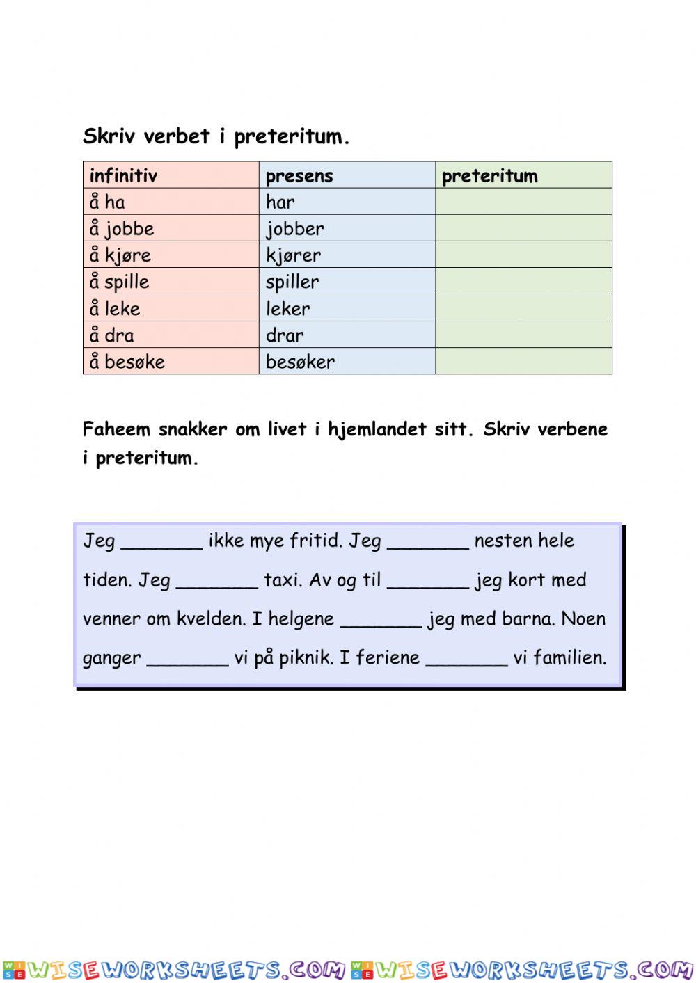 worksheet