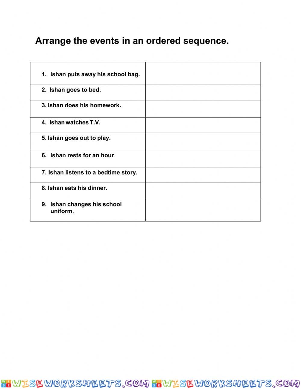 Sequence events