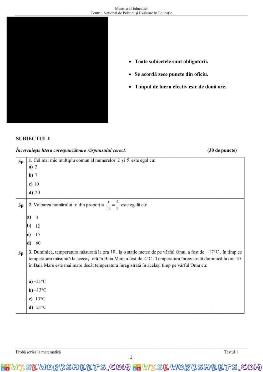 worksheet