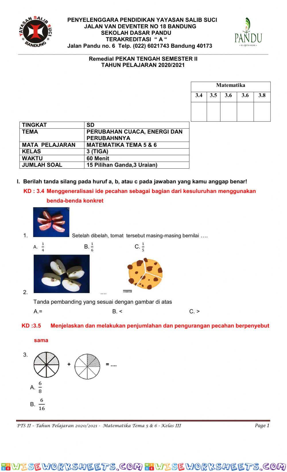 worksheet