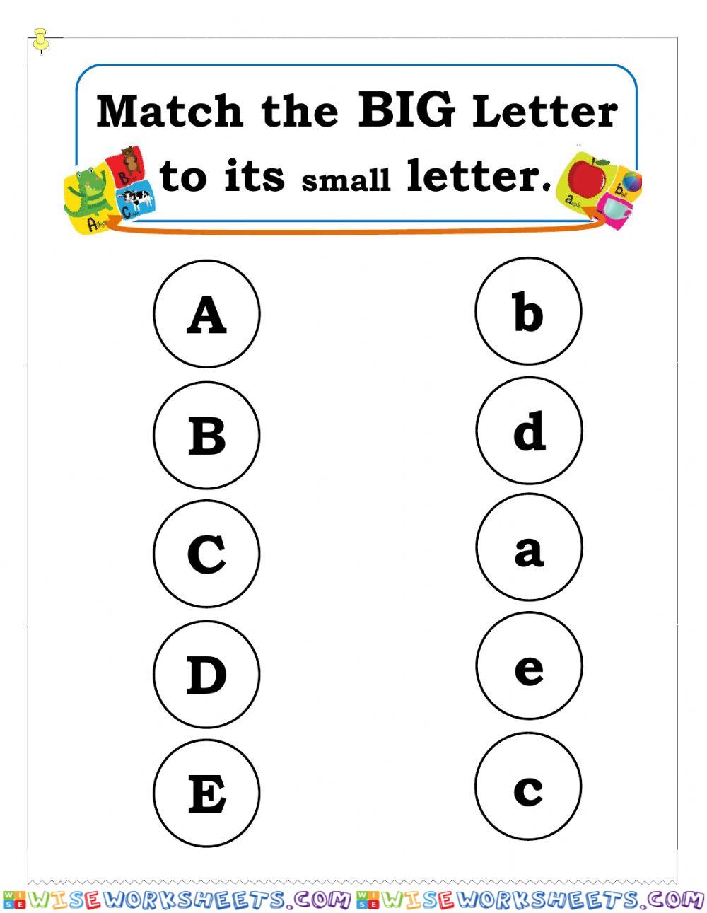 Matching Big letter to small letter