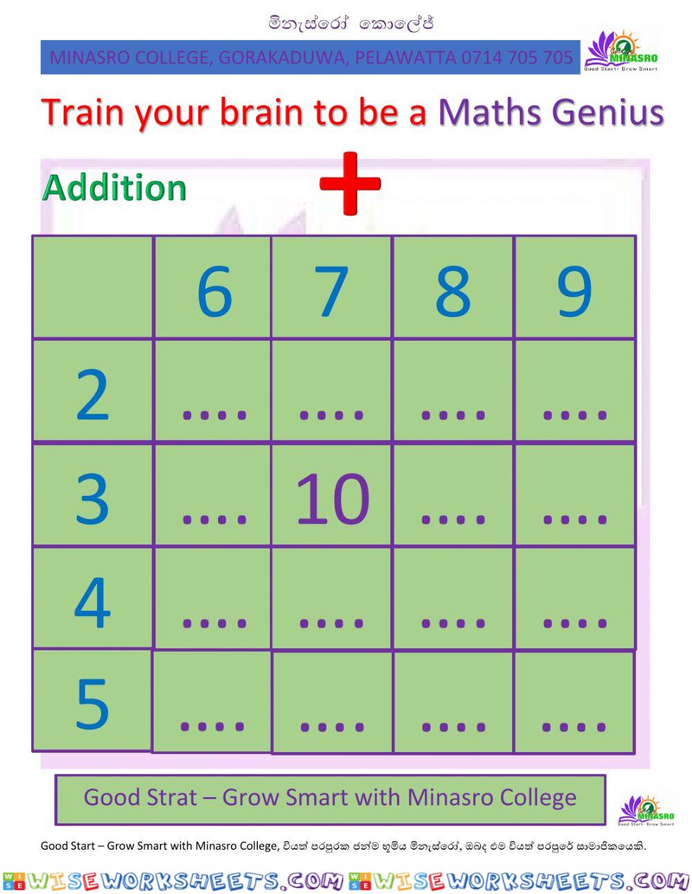worksheet