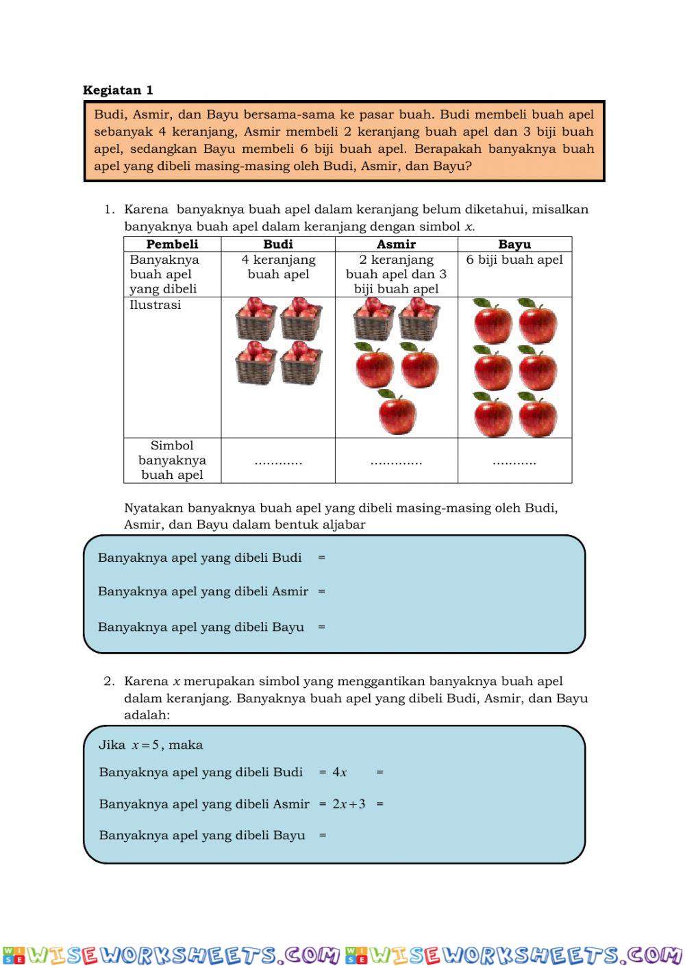 worksheet