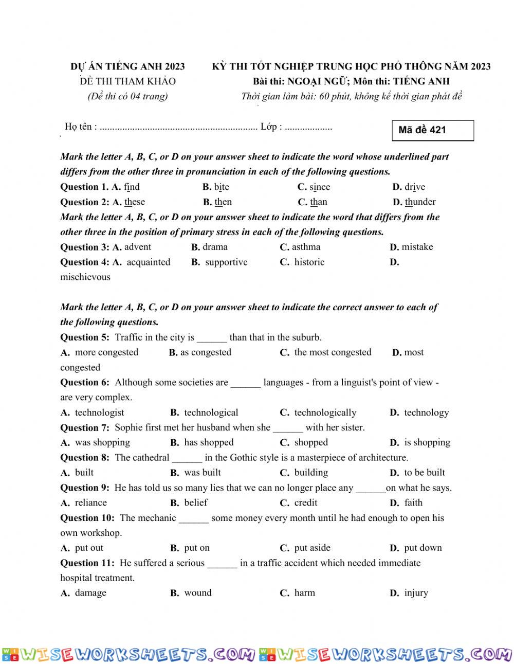 worksheet