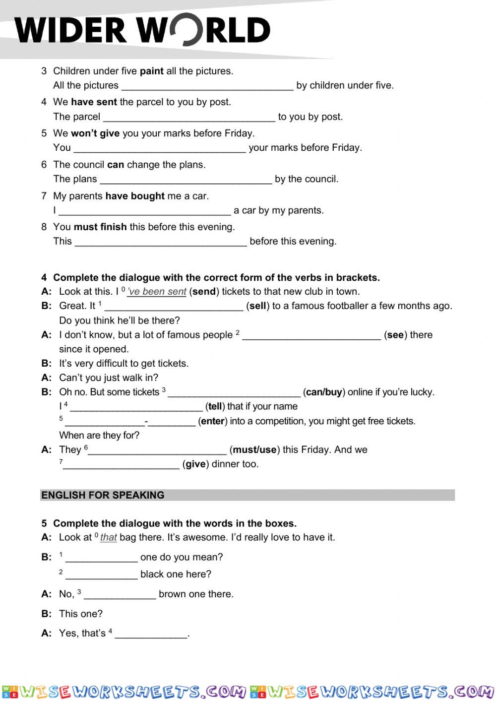 worksheet