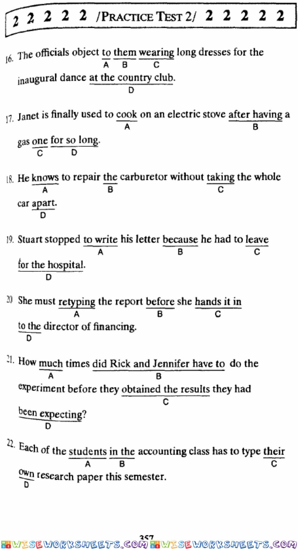 worksheet