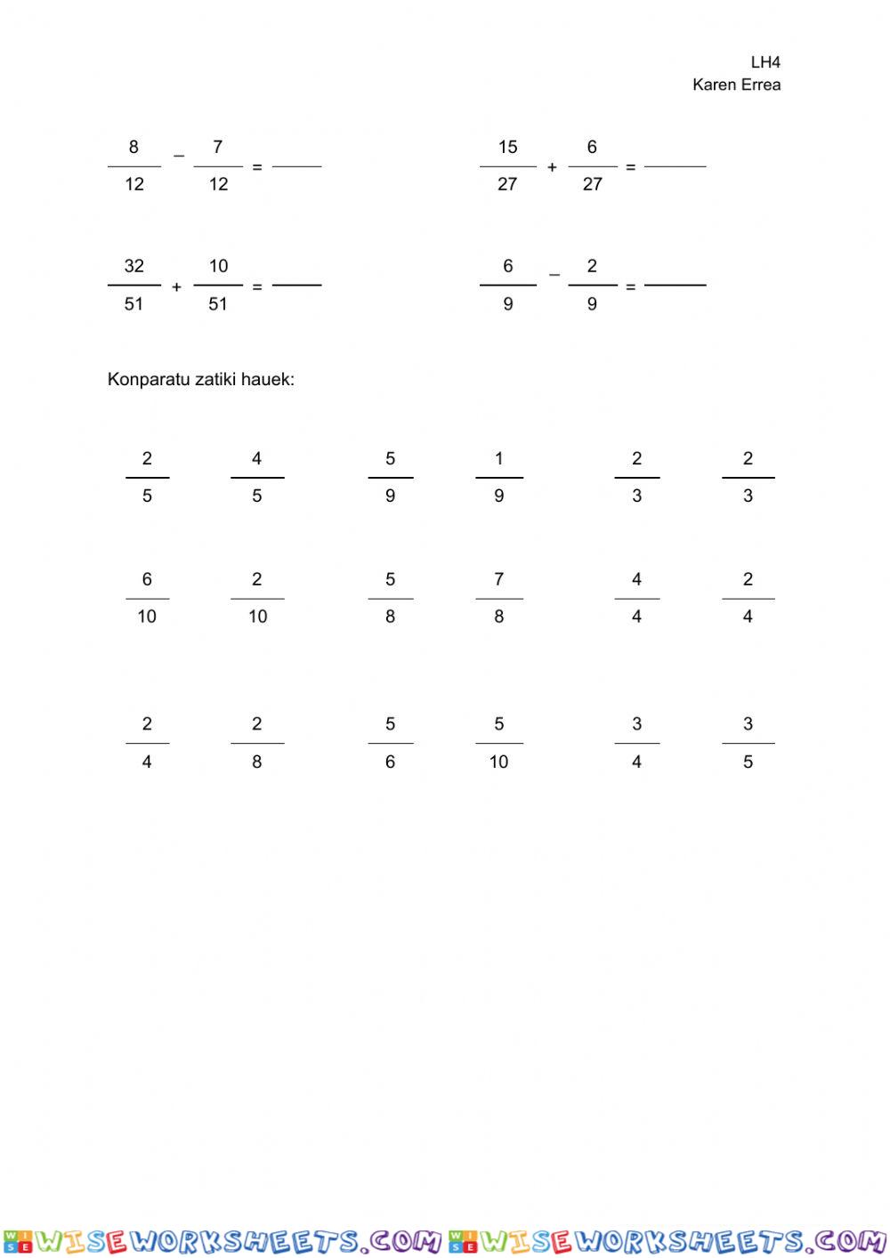 worksheet