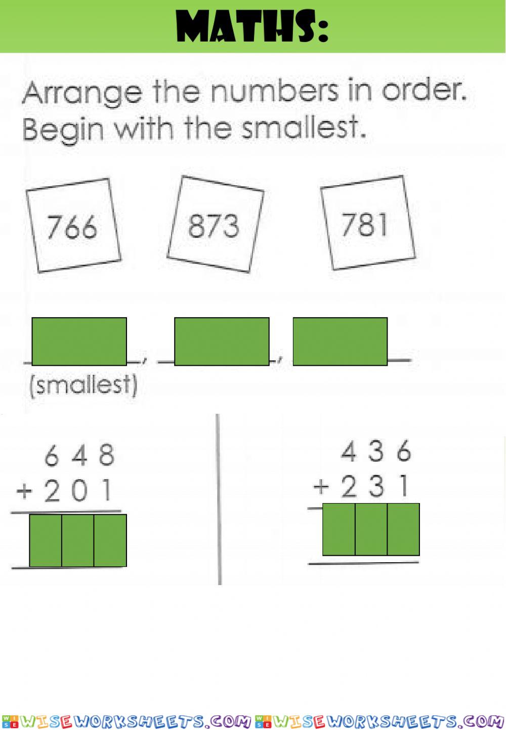 WEEK 33: WEDNESDAY: Numbers