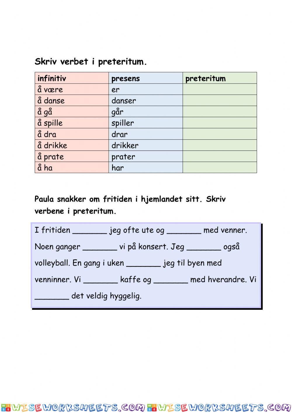 worksheet