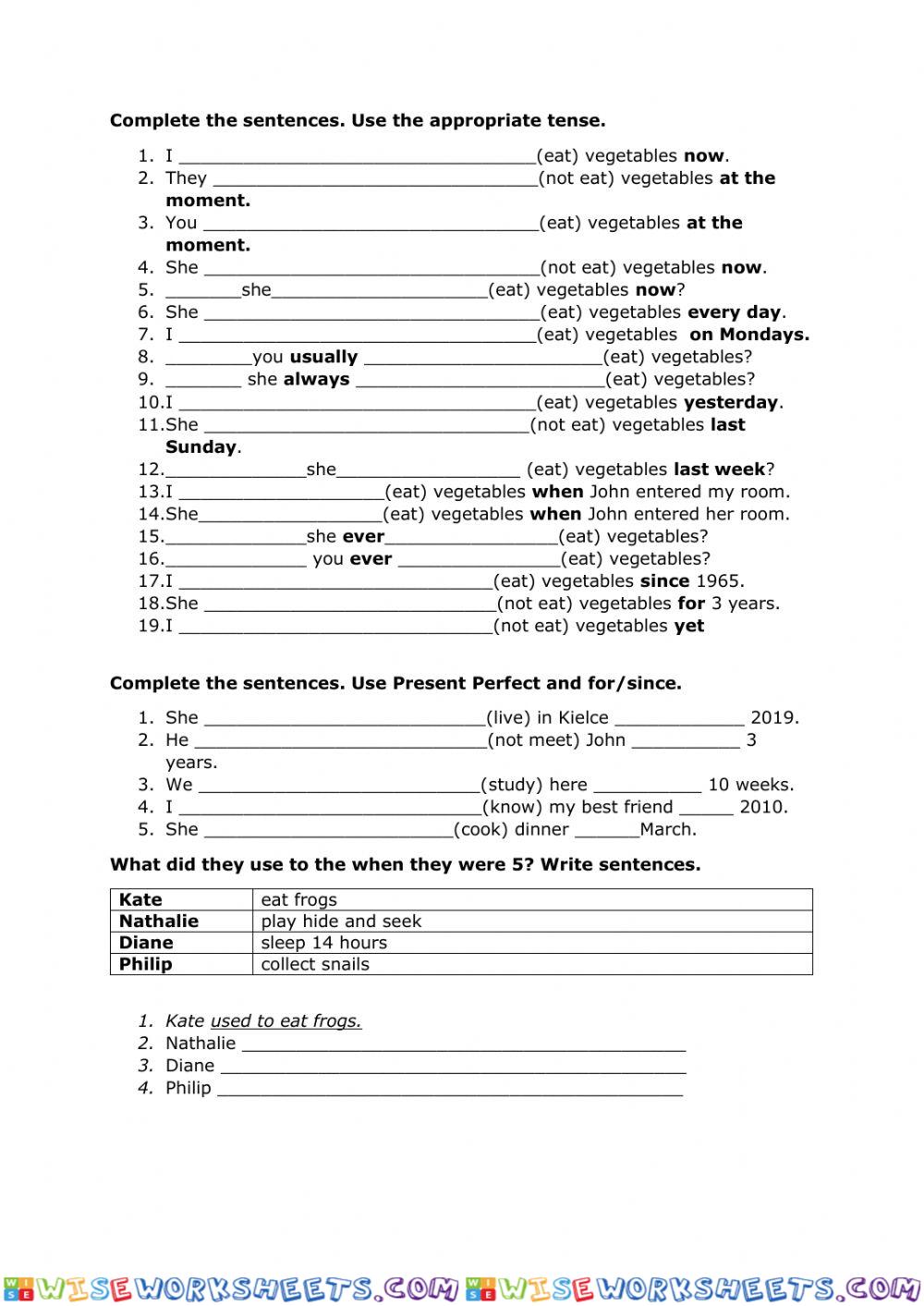 Juniors 4. Revision -1
