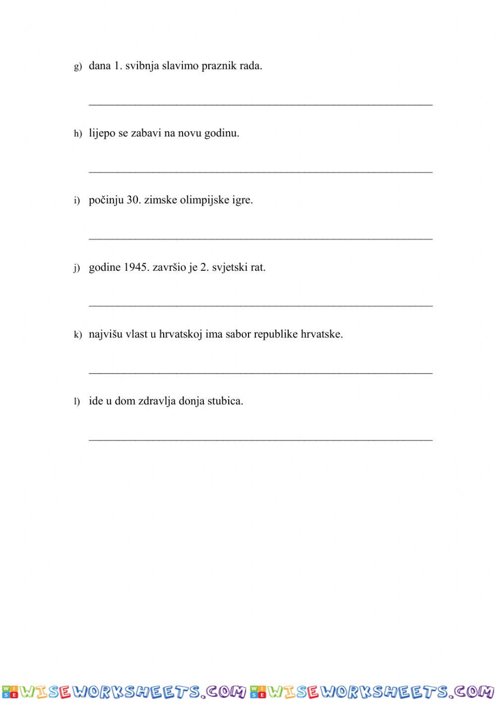 worksheet