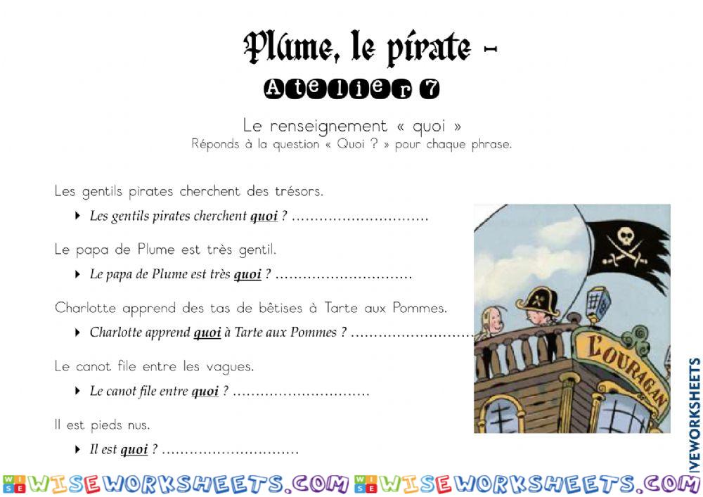 Plume, le pirate - Les renseignements quoi