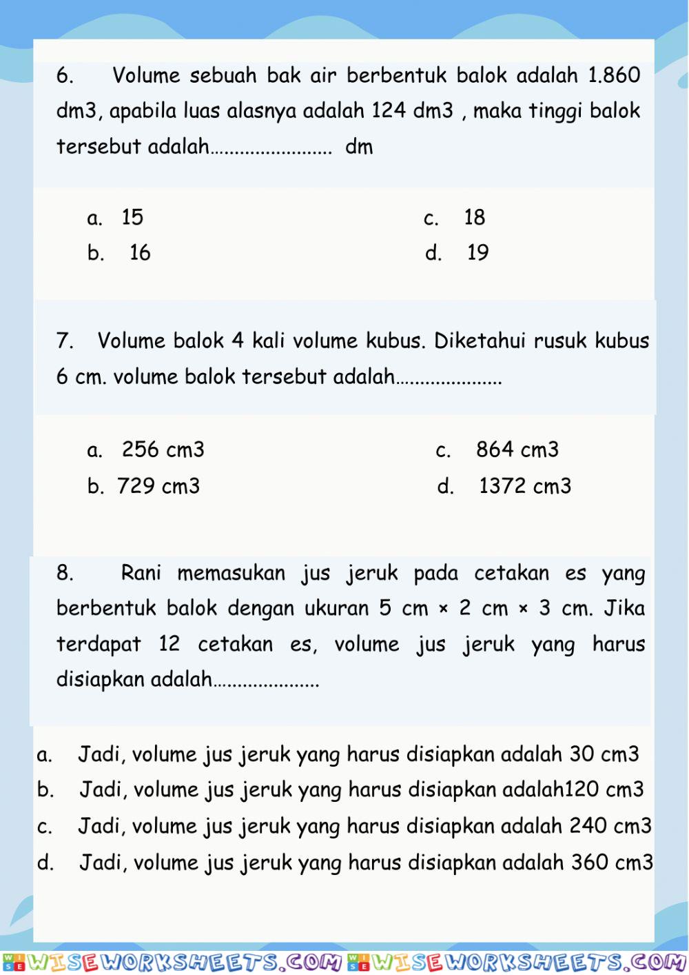 worksheet