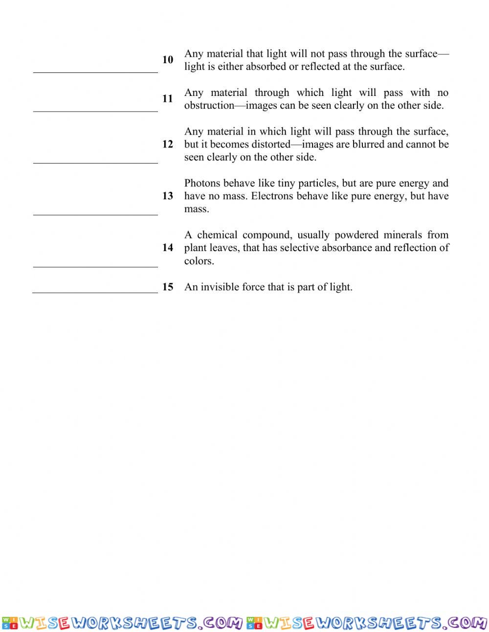 worksheet