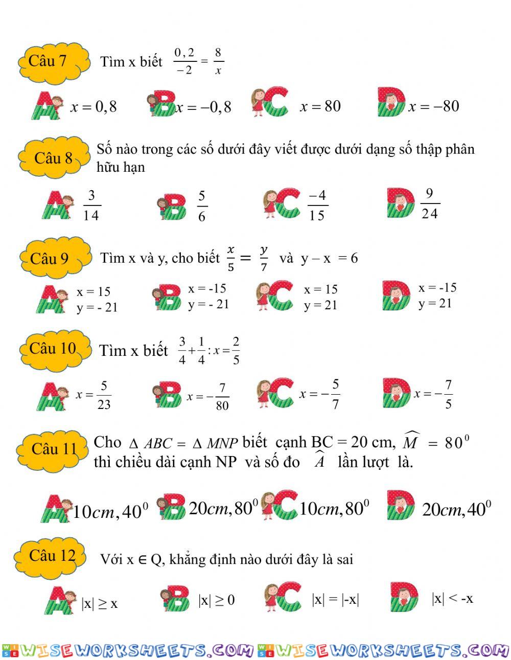 worksheet