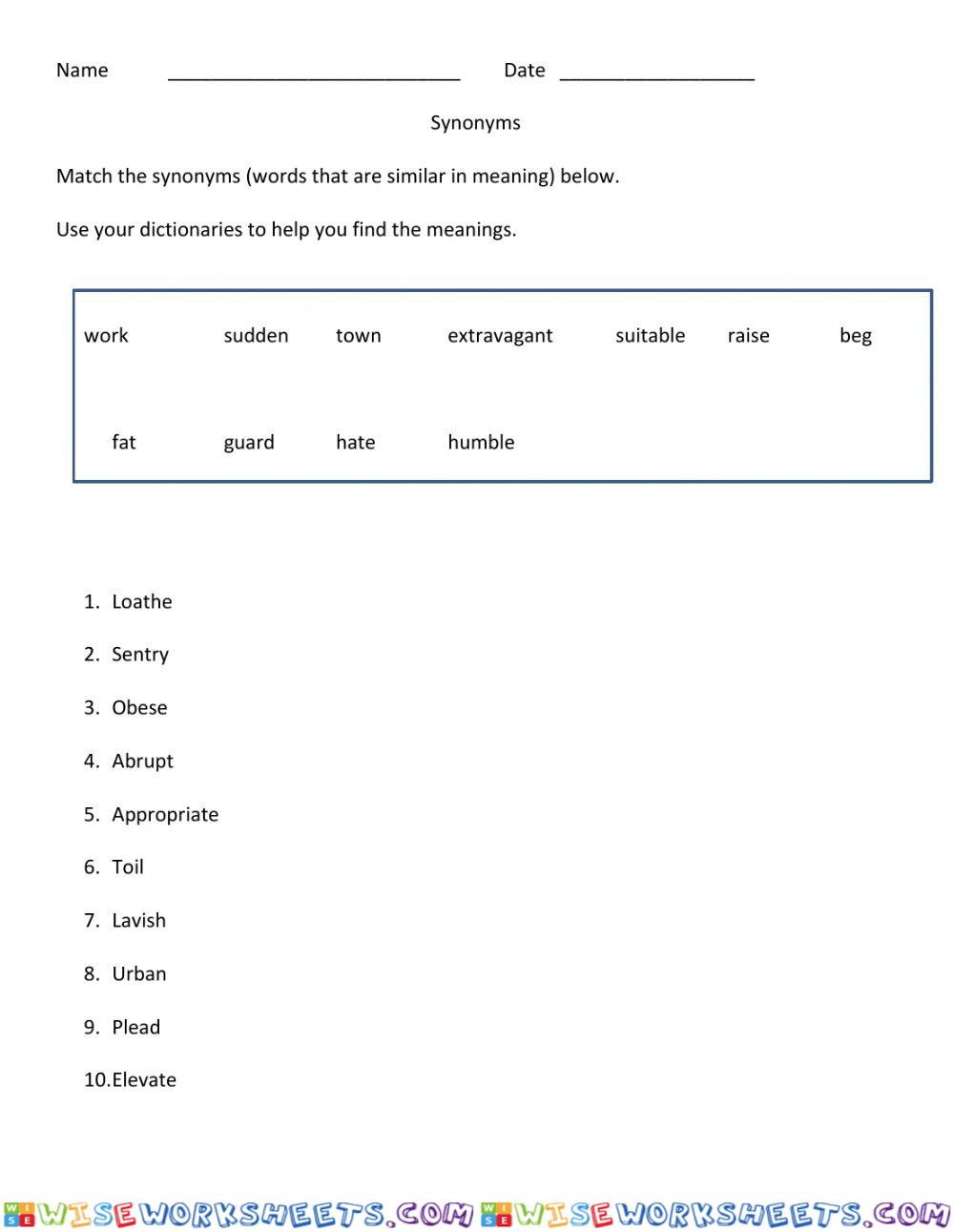 worksheet