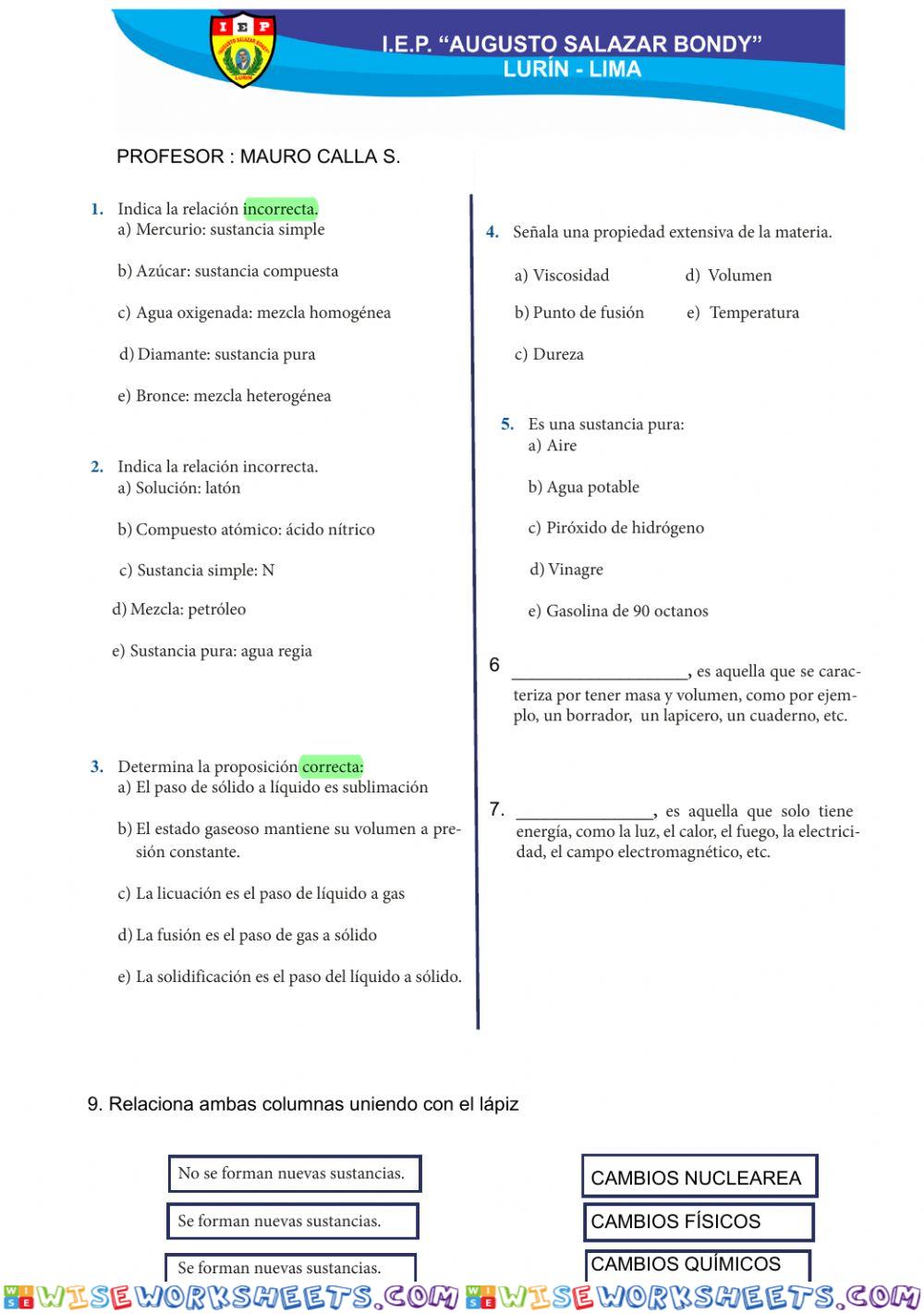 La materia