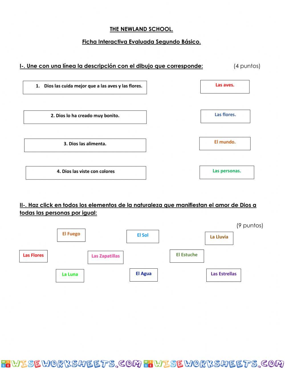 Evaluación 2° básico